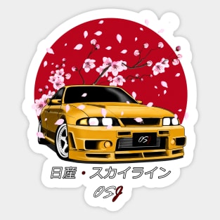 R33 Yellow SunRise Edition Sticker